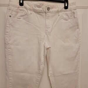 ANA Women's Skinny Ankle Jeans Pants Size 32 14P Ivory White STRETCHY Inseam 23+